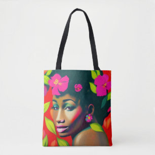 Bolsa Tote Fredericka Abstrato Afro-Americana
