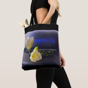 Bolsa Tote Freesia amarela branca