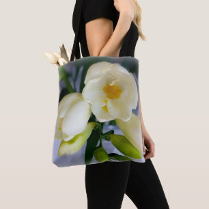 Bolsa Tote freesia amarela branca