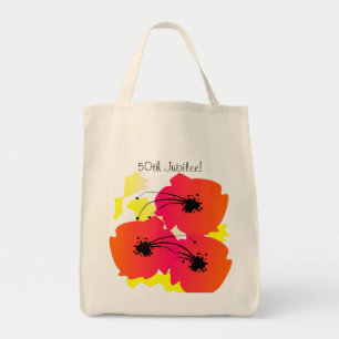 Bolsa Tote Freiras Ouro 50º Jubileu Tote Bag Grandes Flores