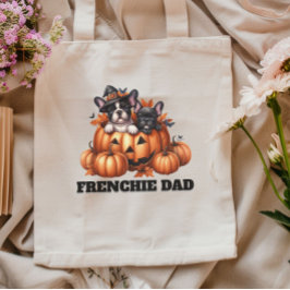 Bolsa Tote French Bulldog Dad Halloween Pumpkins