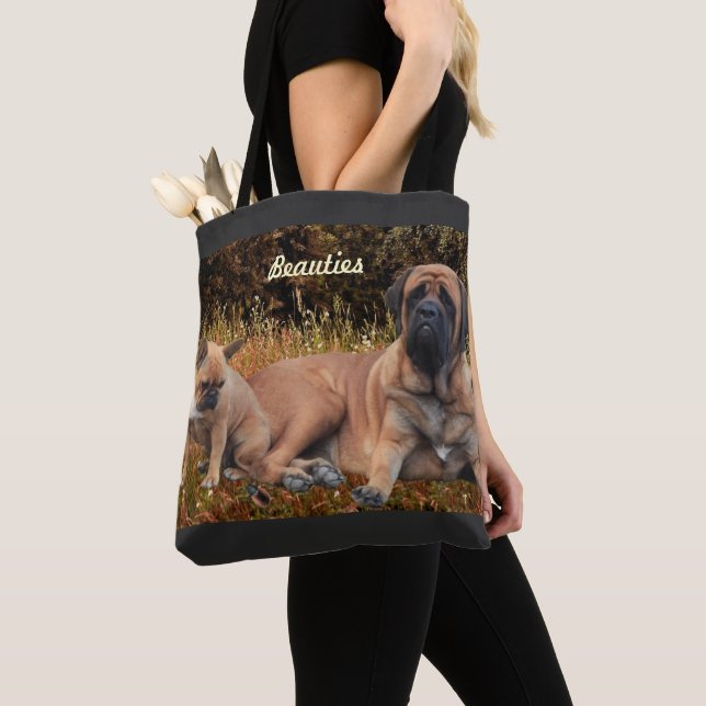 Bolsa Tote French Bulldog und Mastiff Freunde (Close Up)
