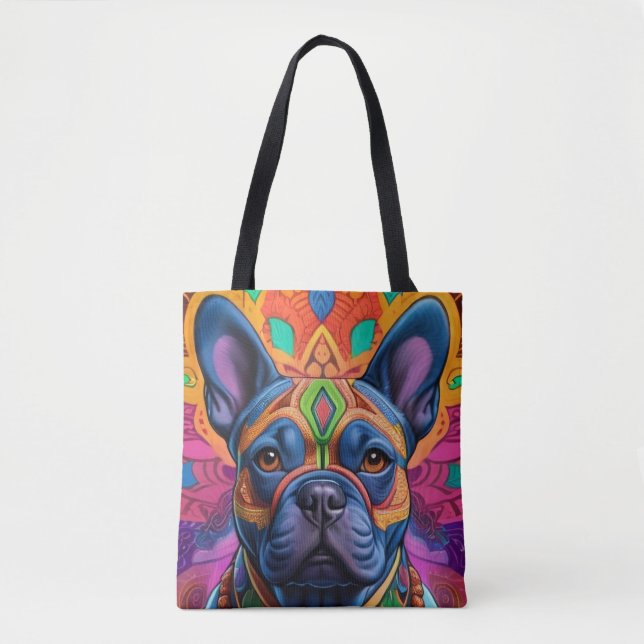 Bolsa Tote Frenchie Fun Birthday Fantasy (Frente)