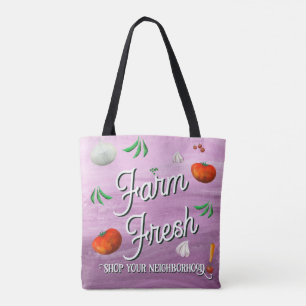 Bolsa Tote Fresco da fazenda, compre na sua vizinhança