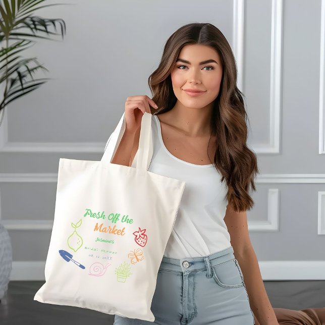 Bolsa Tote Fresco Do Banheira Bridal Desenhada Da Mão Do Merc (Criador carregado)