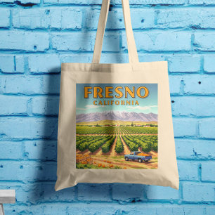 Bolsa Tote Fresno Califórnia Vintage