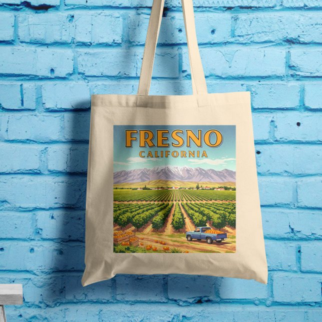 Bolsa Tote Fresno Califórnia Vintage (Criador carregado)