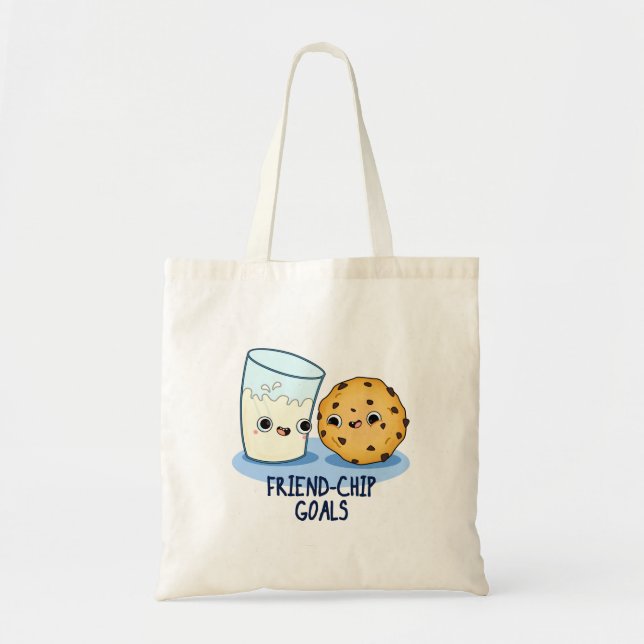Bolsa Tote Friend Chip Mete Cookies Engraçados No Leite (Frente)