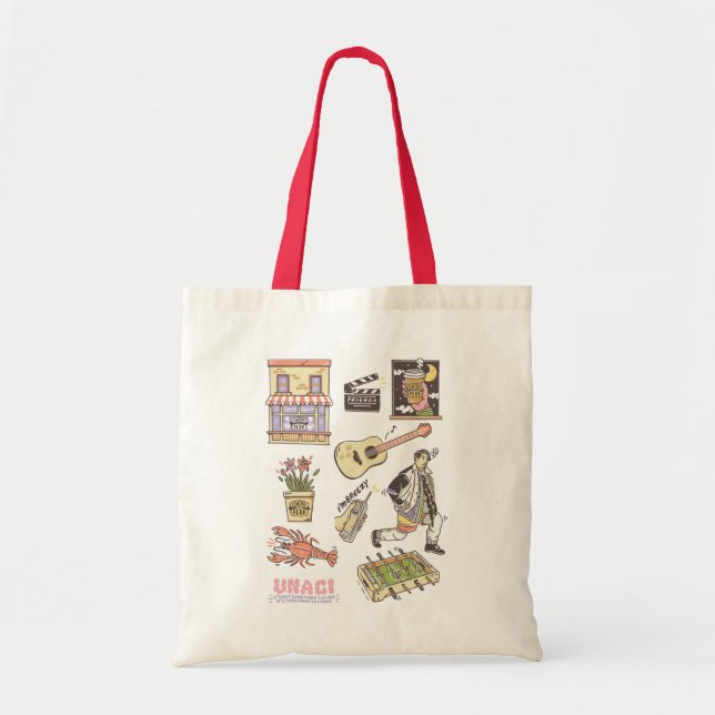 Bolsa Tote FRIENDS™ | Ícones de Desenho Animado Gráfico (Frente)