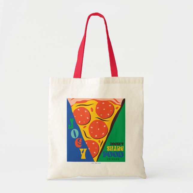 Bolsa Tote FRIENDS™ | Joey Não Divide Comida - Gráfico de Piz (Frente)