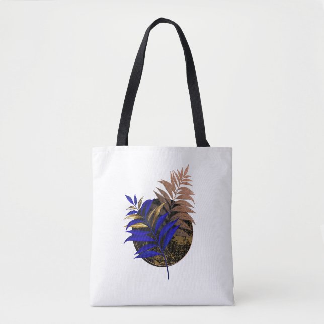 Bolsa Tote Frio azul no círculo preto (Frente)
