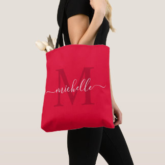 Bolsa Tote Frio Personalizável e Vermelho Intenso Crimson