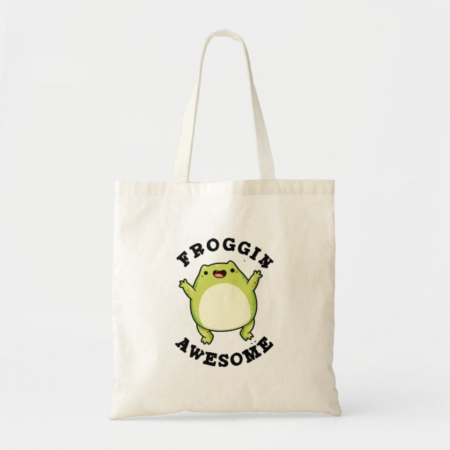 Bolsa Tote Froggin Incrível Sapo Engraçado (Frente)