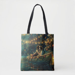 Bolsa Tote Fronteira Collie Natal Voyage Festiva