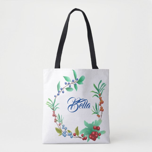 Bolsa Tote Fronteira floral (Frente)