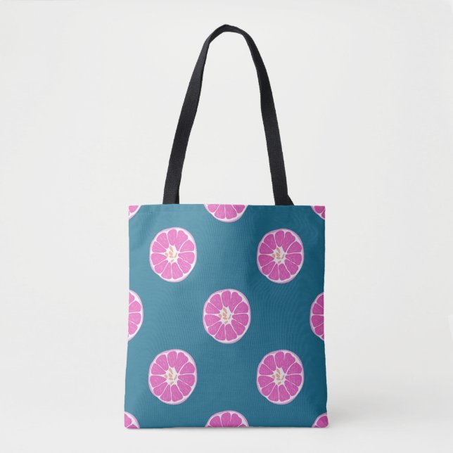 Bolsa Tote Fruit seamless pattern with orange. abstract,art,b (Frente)