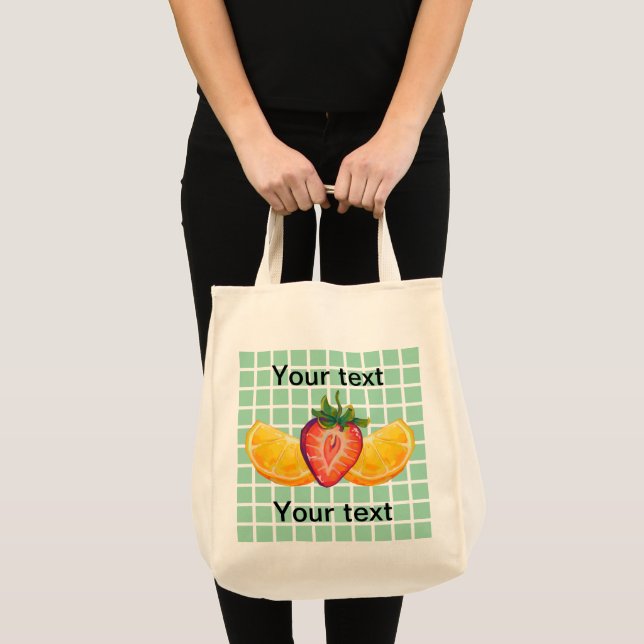 Bolsa Tote Fruit, Strawberry, orange (Frente (produto))