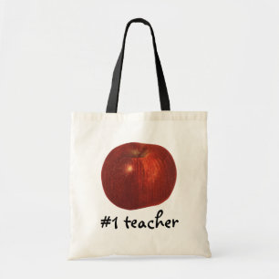 Bolsa Tote Fruta Alimentícia Vintage, Maçã Orgânica Vermelha 