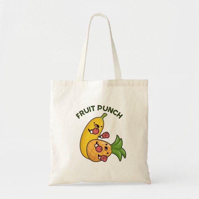 Bolsa Tote Fruta Almoçar Arma Engraçado (Frente)
