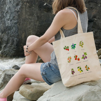 Bolsa Tote Fruta colorida do Saco de Tota Espírito