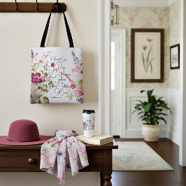 Bolsa Tote Fruta da floral rosa espirituosa