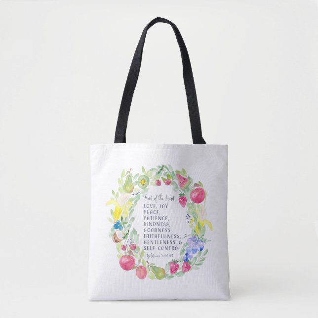 Bolsa Tote Fruta Da Trabalho de arte De Aquarela Espirituosa (Frente)