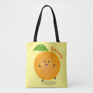 Bolsa Tote Fruta de citrinos de laranja-dança