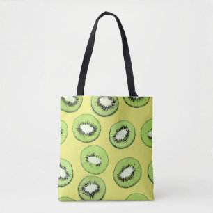 Bolsa Tote Fruta de Kiwi sem problemas, fundo com kiwi