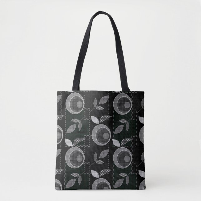 Bolsa Tote fruta de maçã moderna abstrato deixa uma mancha ge (Frente)