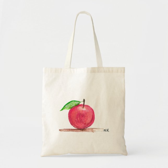 Bolsa Tote Fruta de maçã vermelha (Frente)