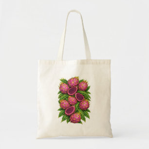 Bolsa Tote Fruta Dragão Rosa Botânica Tropical