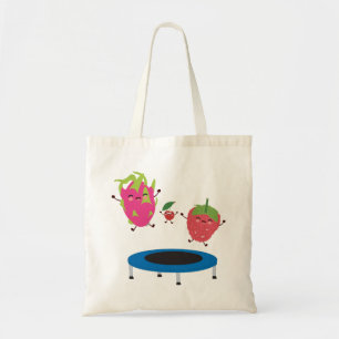 Bolsa Tote Fruta Pulando Em Trampoline