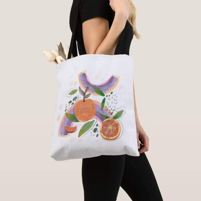 Bolsa Tote frutas arco-íris (Close Up)