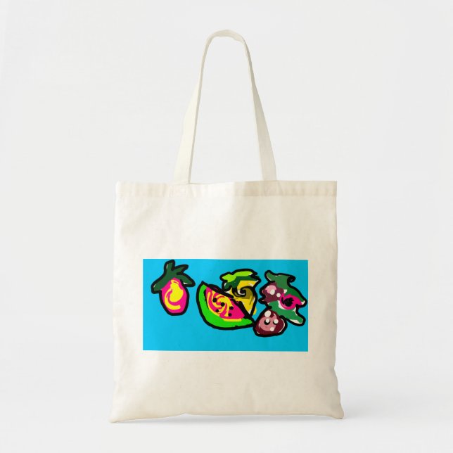 Bolsa Tote Frutas arte divertida  (Frente)