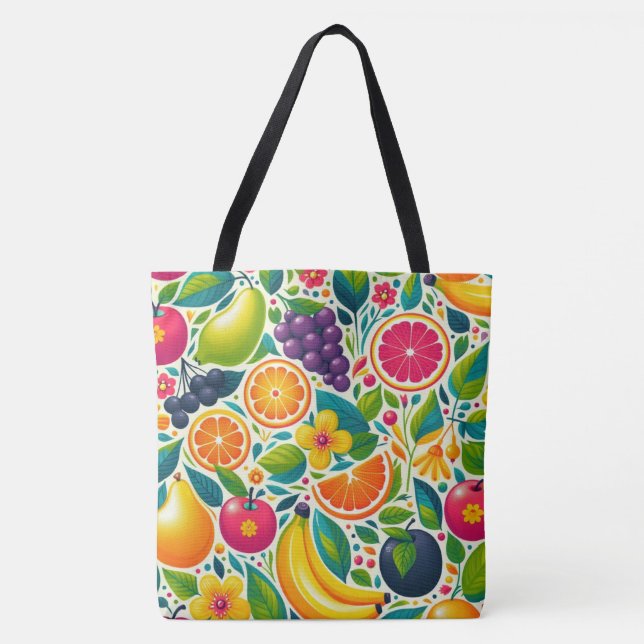 Bolsa Tote Frutas coloridas (Frente)
