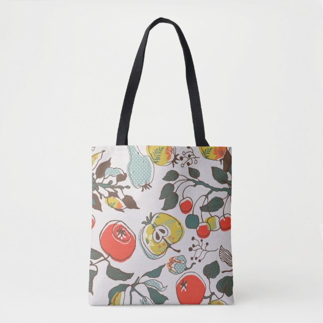 Bolsa Tote frutas cortadas. padrão sem falhas (Frente)
