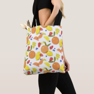 Bolsa Tote Frutas da Feira de Agricultores Grungy Mid Mod Ris