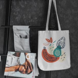 Bolsa Tote Frutas Desenhados Manuscritos