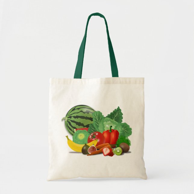 Bolsa Tote Frutas e legumes (Frente)
