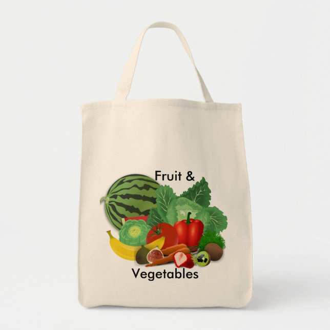 Bolsa Tote Frutas E Produtos Hortícolas (Frente)
