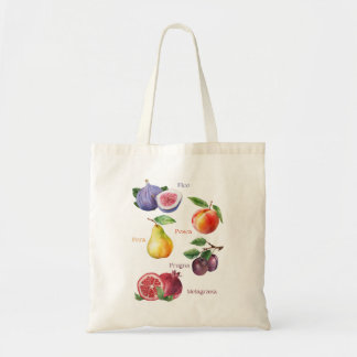Bolsa Tote Frutas italianas tote saco italiano Palavras itali