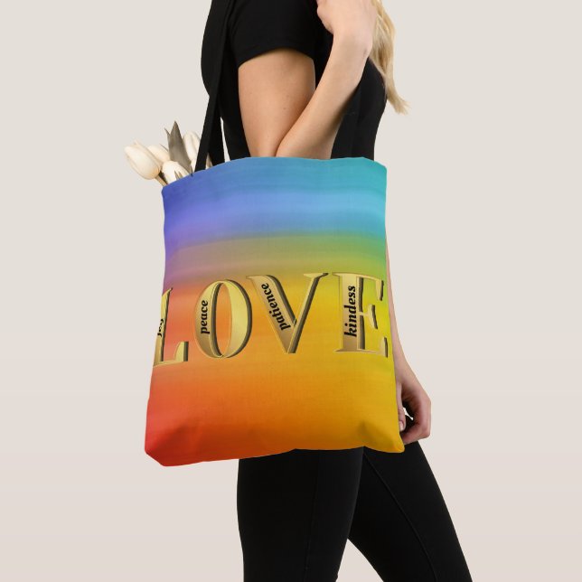 Bolsa Tote Frutos do Espírito de Deus Fé Cristã (Close Up)