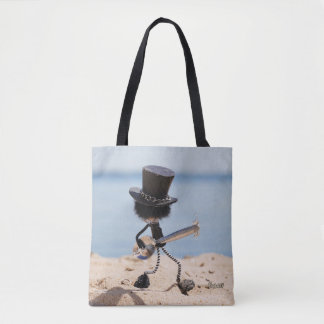 Bolsa Tote Fubby gitarist met look alike Slash hoed.