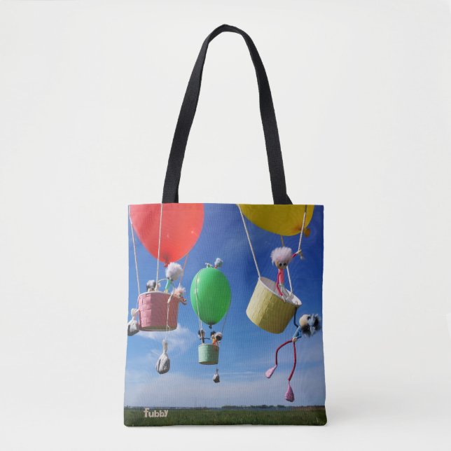 Bolsa Tote Fubby's in luchtballonnen die op avontuur gaan. (Frente)