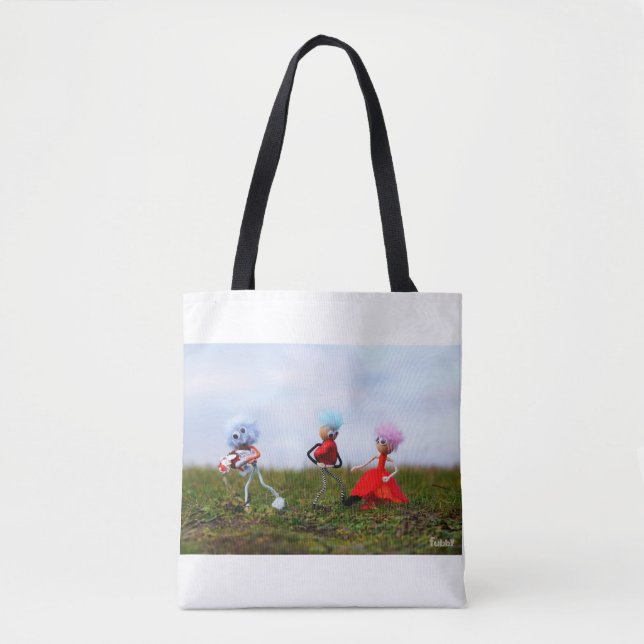 Bolsa Tote Fubby's in romantische bui met liefdes hartjes. (Frente)