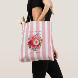 Bolsa Tote Fuchsia, Coral & Tangerine Coastal Chic Beach Club
