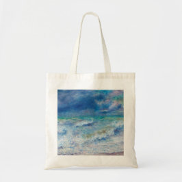 Bolsa Tote Fuga de Renoir. Inimpressionismo náutico azul. Mar