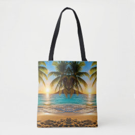 Bolsa Tote Fuga Tropical ao Pôr do Sol