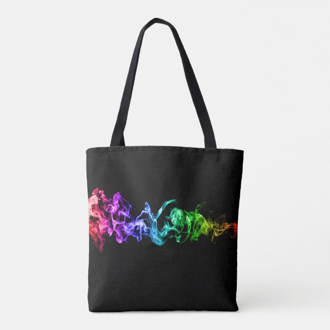 Bolsa Tote Fumo abstrato colorido - um arco-íris na (Verso)