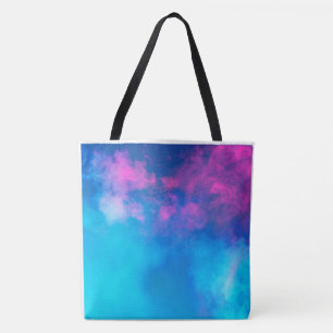 Bolsa Tote Fumos cor-de-rosa e azuis